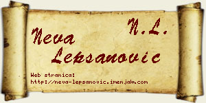 Neva Lepšanović vizit kartica